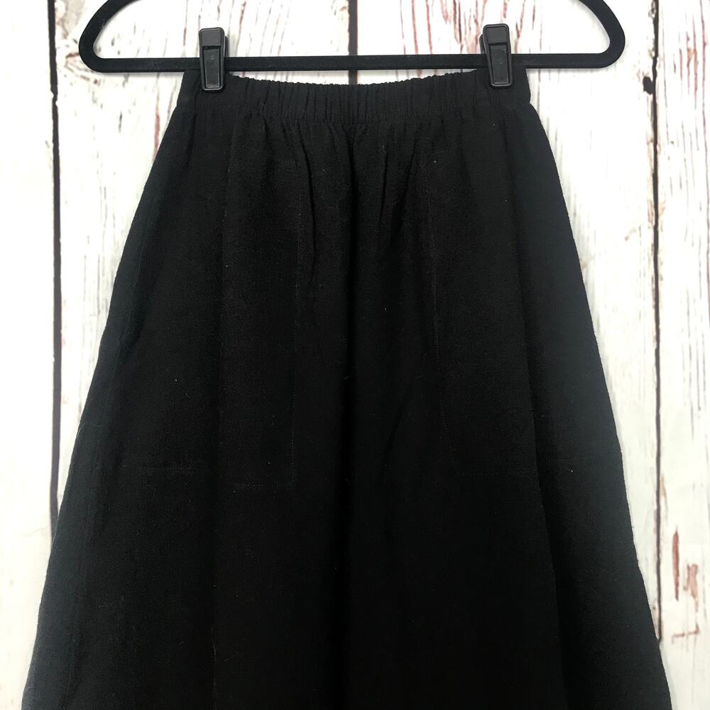Hackwith Design House Swing Tie Black Cotton Skirt - image 4
